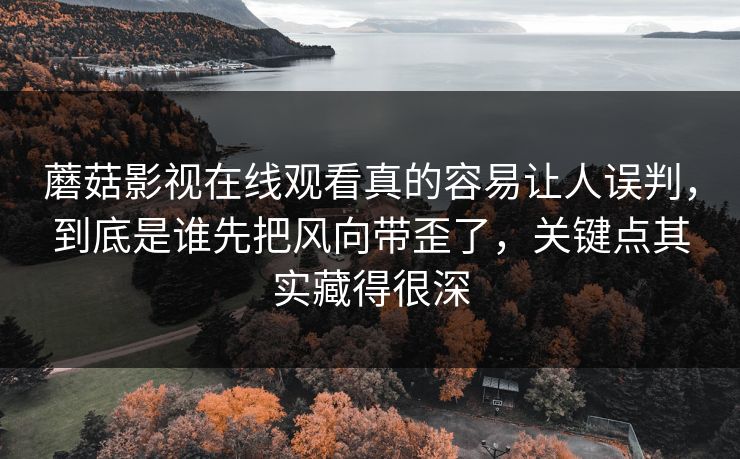 蘑菇影视在线观看真的容易让人误判，到底是谁先把风向带歪了，关键点其实藏得很深  第1张