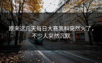 原来这几天<strong>每日大赛黑料</strong>突然火了，不少人突然沉默