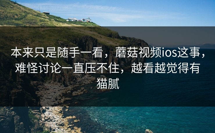 本来只是随手一看，蘑菇视频ios这事，难怪讨论一直压不住，越看越觉得有猫腻  第1张