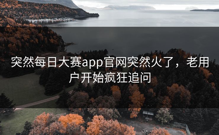 突然每日大赛app官网突然火了,老用户开始疯狂追问 第1张 突然每日大赛app官网突然火了,老用户开始疯狂追问 第1张